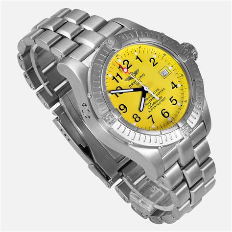 breitling watch yellow face
